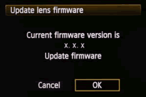 firmware update screen
