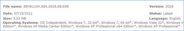 Express BIOS update file