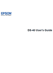 The cover of Epson WorkForce DS-40 Portable Scanner User’s Guide