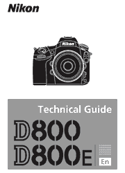 The cover of Nikon D800/D800E Digital Camera Technical Guide