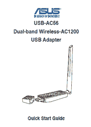 The cover of Asus USB-AC56 Wireless USB Adapter Quick Start Guide