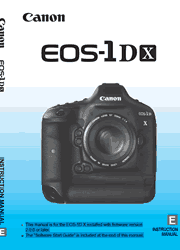The cover of Canon EOS-1D X Digital SLR Camera Instruction Manual
