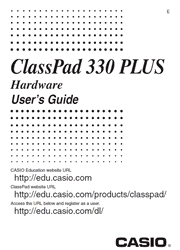 The cover of Casio ClassPad 330 PLUS Calculator Hardware User Guide