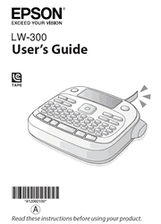 The cover of Epson LabelWorks LW-300 Label Printer User Guide