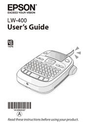 The cover of Epson LabelWorks LW-400 Label Printer User Guide