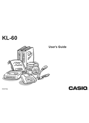 The cover of Casio KL-60L Label Printer User Guide