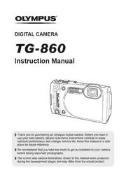 The cover of Olympus Stylus TG-860 Digital Camera Instruction Manual