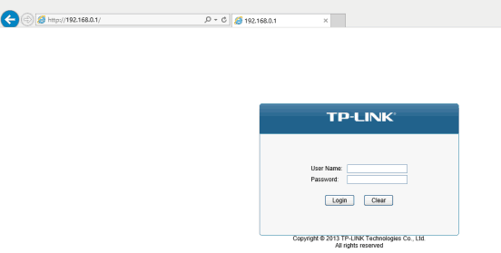 log into tp-link switch admin interface