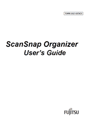 The cover of Fujitsu ScanSnap Organizer User’s Guide
