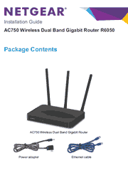 The cover of Netgear R6050 Wireless Router Installation Guide
