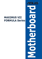 The cover of Asus MAXIMUS VII FORMULA Motherboard User Guide