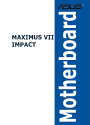 The cover of Asus MAXIMUS VII IMPACT Motherboard User Guide