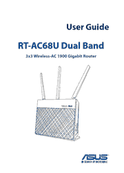 The cover of Asus RT-AC68U Wireless Router User Guide