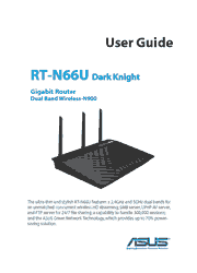 The cover of Asus RT-N66U Wireless Router User Guide