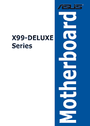 The cover of Asus X99-DELUXE Motherboard User Manual
