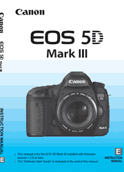 The cover of Canon EOS 5D Mark III Digital SLR Camera Instruction Manual