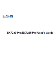 The cover of Epson EX7230 Pro, EX7235 Pro Projector User Guide