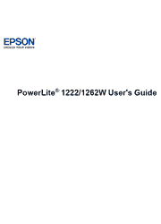 The cover of Epson PowerLite 1222, 1262W Projector User Guide