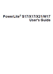 The cover of Epson PowerLite S17, X17, X21, W17 Projector User’s Guide