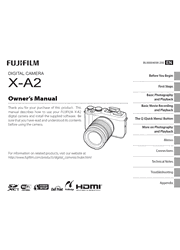 The cover of Fujifilm X-A2 Digital Camera Owner’s Manual