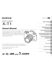 The cover of Fujifilm X-T1 Digital Camera Owner’s Manual