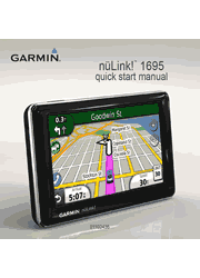 The cover of Garmin nüLink! 1695 LIVE GPS Quick Start Manual