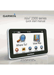 The cover of Garmin nüvi 2300, 2310, 2340, 2350, 2360LT, 2370 GPS Quick Start Manual