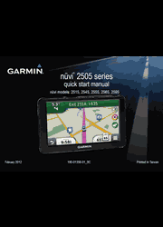 The cover of Garmin nüvi 2515, 2545, 2555, 2565, 2595 GPS Quick Start Manual