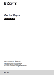 The cover of Sony FMP-X10 4K HD Media Player Reference Guide