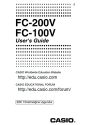 The cover of Casio FC-100V, FC-200V Calculators User Guide