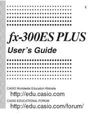 The cover of Casio fx-300ES PLUS Calculator User Guide