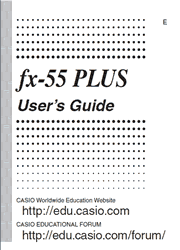 The cover of Casio fx-55 PLUS Calculator User Guide