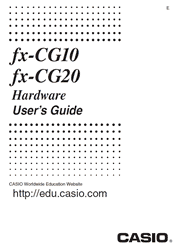 The cover of Casio PRIZM fx-CG10, fx-CG20 Calculators Hardware User Guide