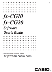The cover of Casio PRIZM fx-CG10, fx-CG20 Calculators Software User Guide