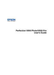 The cover of Epson Perfection V800 Photo, V850 Pro Scanner User Guide