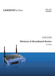 The cover of Linksys WRT54GL Wireless Router User Guide