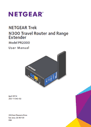 The cover of Netgear PR2000 Travel Router and Range Extender User Manual