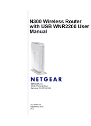 The cover of Netgear WNR2200 Wireless Router User Manual