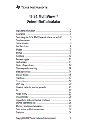 The cover of Texas Instruments TI-34 MultiView Scientific Calculator Guidebook