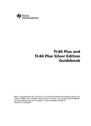 The cover of Texas Instruments TI-84 Plus, TI-84 Plus Silver Edition Calculator Guidebook