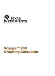 The cover of Texas Instruments Voyage 200 Graphing Calculator Guidebook