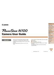 The cover of Canon PowerShot N100 Digital Camera User Guide