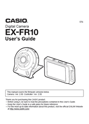The cover of Casio EX-FR10 Digital Camera User Guide