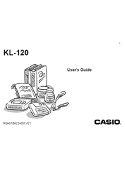 The cover of Casio KL-120 Label Printer User Guide