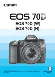 The cover of Canon EOS 70D (W/N) Digital Cameras Instruction Manual
