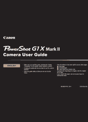 The cover of Canon PowerShot G1 X Mark II Camera User Guide