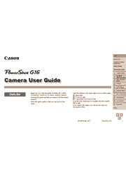 The cover of Canon PowerShot G16 Camera User Guide