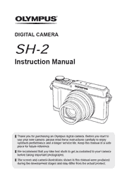 The cover of Olympus Stylus SH-2 Digital Camera Instruction Manual