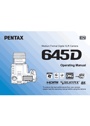 The cover of Pentax 645D Digital Camera Operating Manual