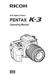 The cover of Pentax K-3 Digital Camera Operating Manual